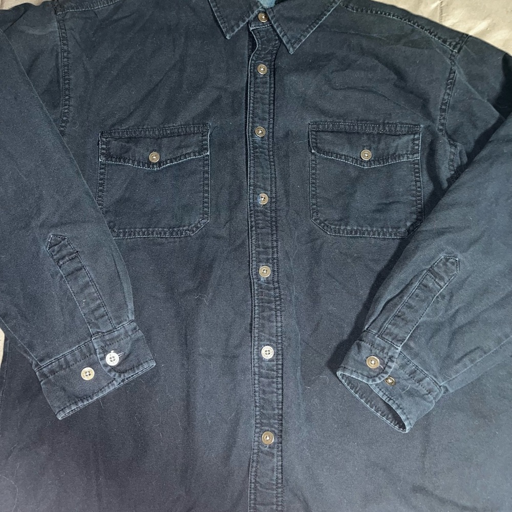 Levi's Men’s Fleece Lined Blue Canvas‎ Button Up Jacket